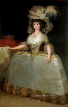 Francisco Goya Painting - Maria Luisa of Parma wearing panniers Francisco de Goya
